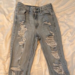 Ripped denim blue jeans from Pacsun